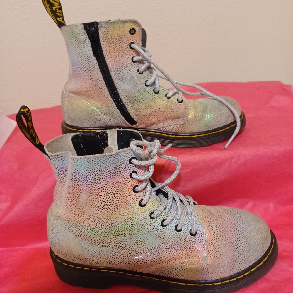 Doc Martens Boots With Rainbow Glitters Sz. 5
